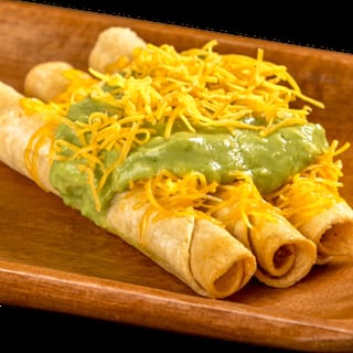 #8 Four Rolled Tacos W/ Guacamole